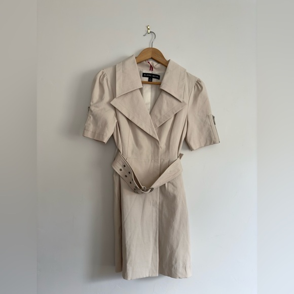 Blanc Noir short sleeve trench coat dress Size: Small - Picture 1 of 4